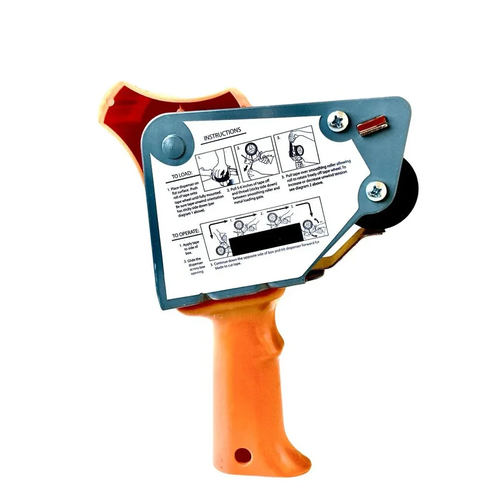 U-Haul Tape Gun Dispenser for Shipping Packing Storage Orange Plastic + Metal